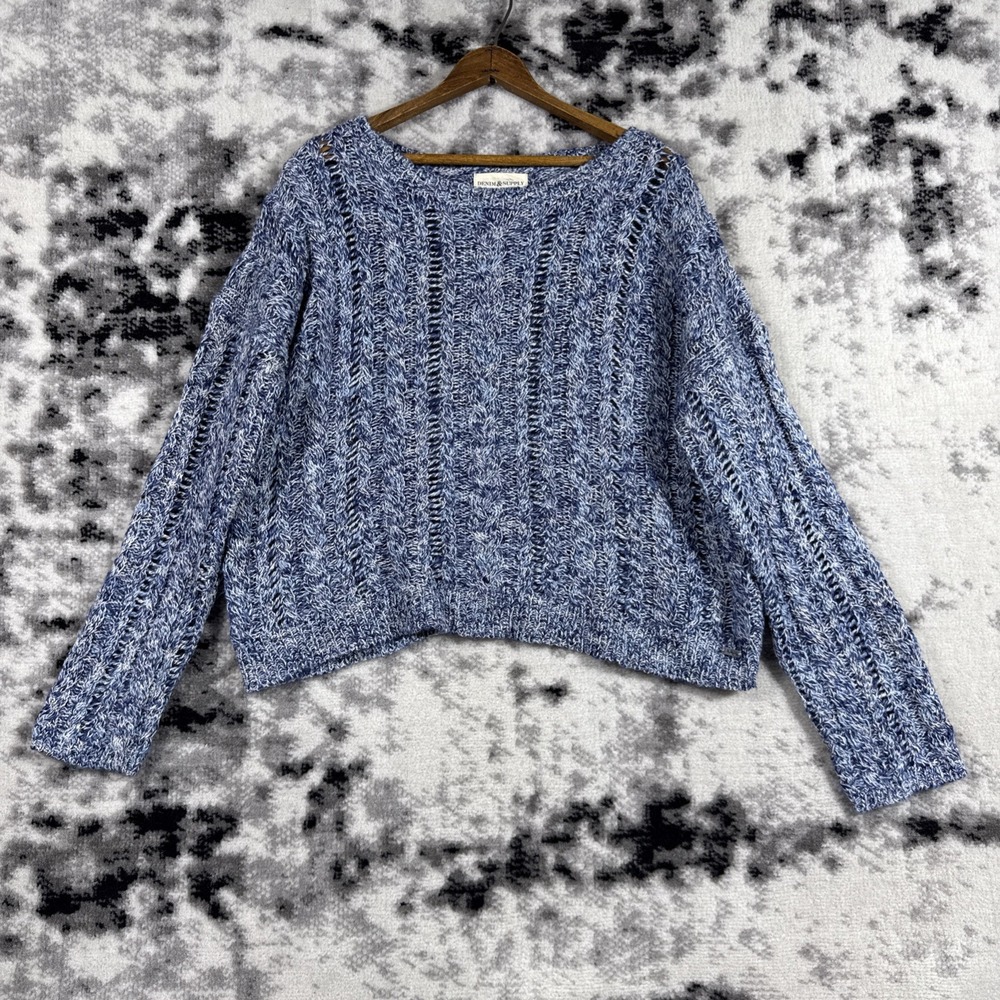 Denim & Supply Sweater Womens Size Extra Large Blue‎ Chunky Knit Cotton